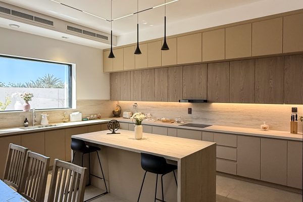 Contemporary Two-Tone Kitchen: Wood Veneer