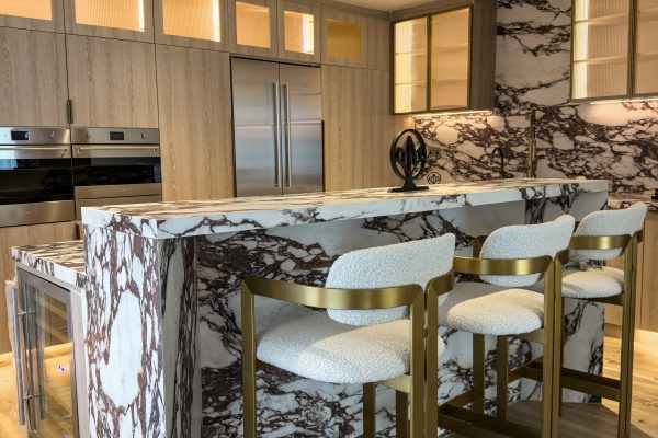 Elegant Kitchen Design I Marble Island & Integrated Lighting In Downtown