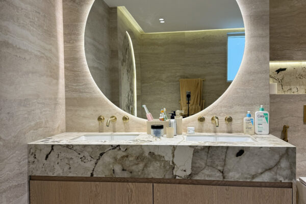 Premium Bathroom Cabinetry | Seamless Oak Veneer & Fluted Wood Accents 8 12