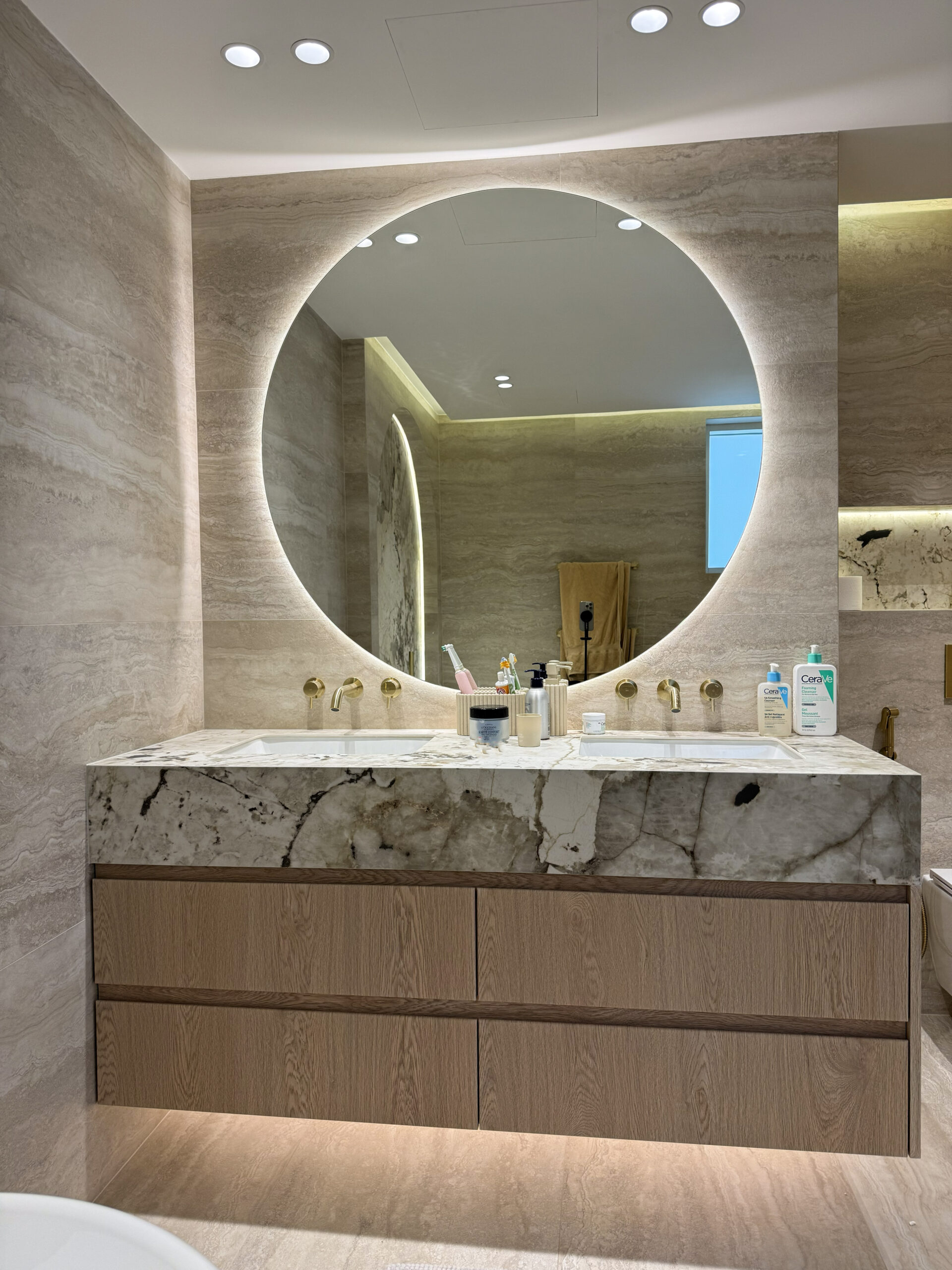 Premium Bathroom Cabinetry | Seamless Oak Veneer & Fluted Wood Accents 3 Premium Bathroom Cabinetry | Seamless Oak Veneer & Fluted Wood Accents - Image 2