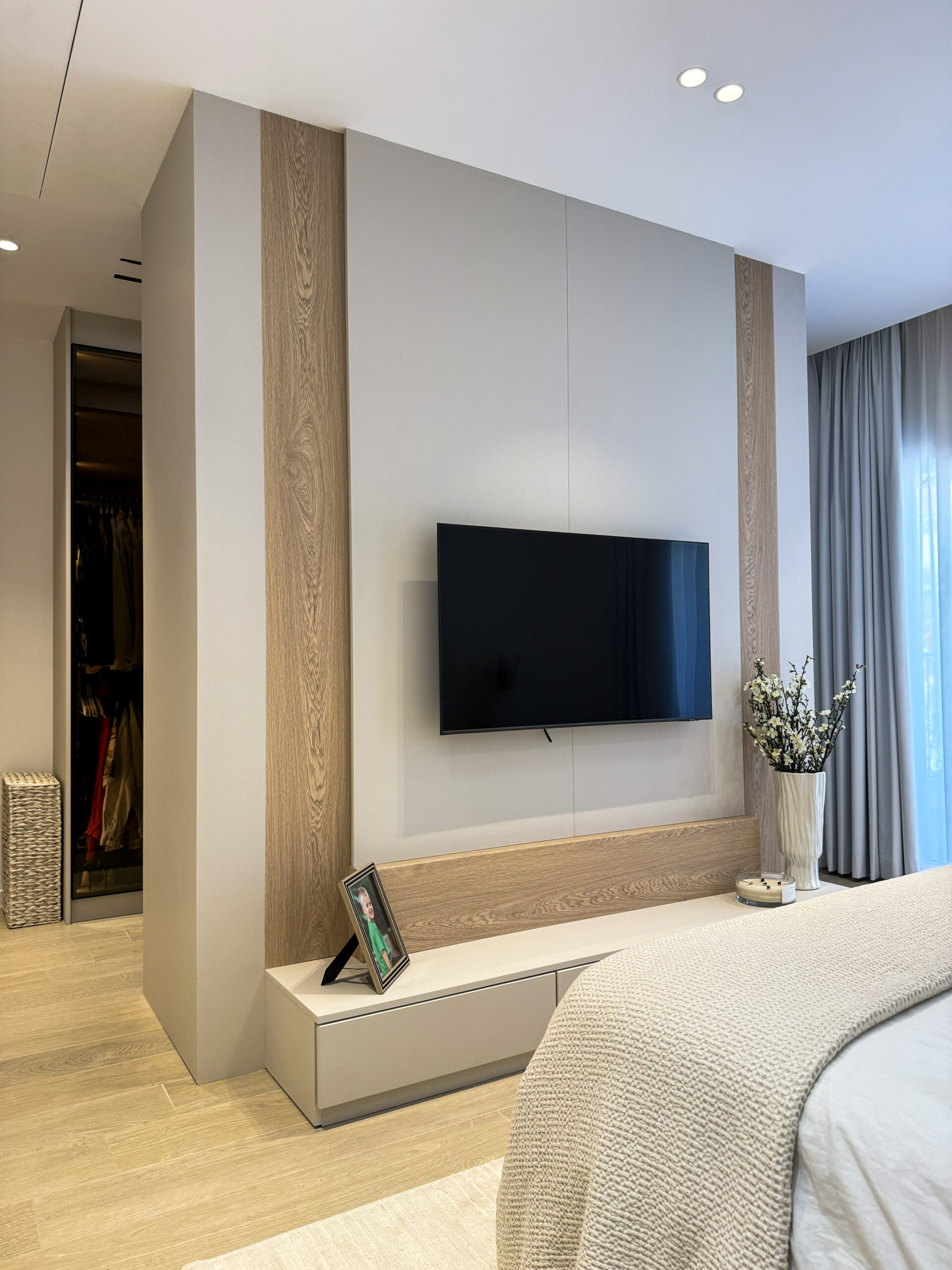 Full Master Suite Reveal | Seamless Wood Joinery, Glass Closets 6 Full Master Suite Reveal | Seamless Wood Joinery, Glass Closets - Image 5