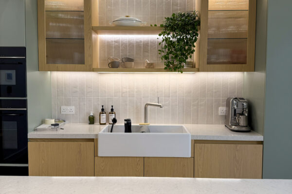 Precision-Crafted Kitchen Joinery | Linear LED Details & Natural Oak Tones