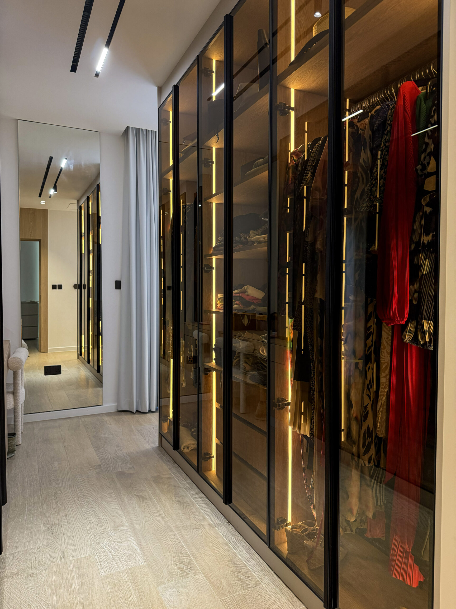 Full Master Suite Reveal | Seamless Wood Joinery, Glass Closets 3 Full Master Suite Reveal | Seamless Wood Joinery, Glass Closets - Image 2