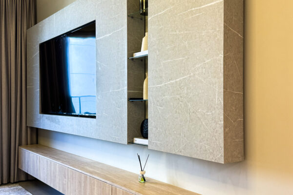 Alternative view of Bespoke Marble-Effect TV Unit: The Ultimate Focal Point