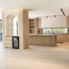 Modern Luxury Kitchen Design | Fluted Wood Island & Arched Beverage Center 1 Modern Luxury Kitchen Design | Fluted Wood Island & Arched Beverage Center