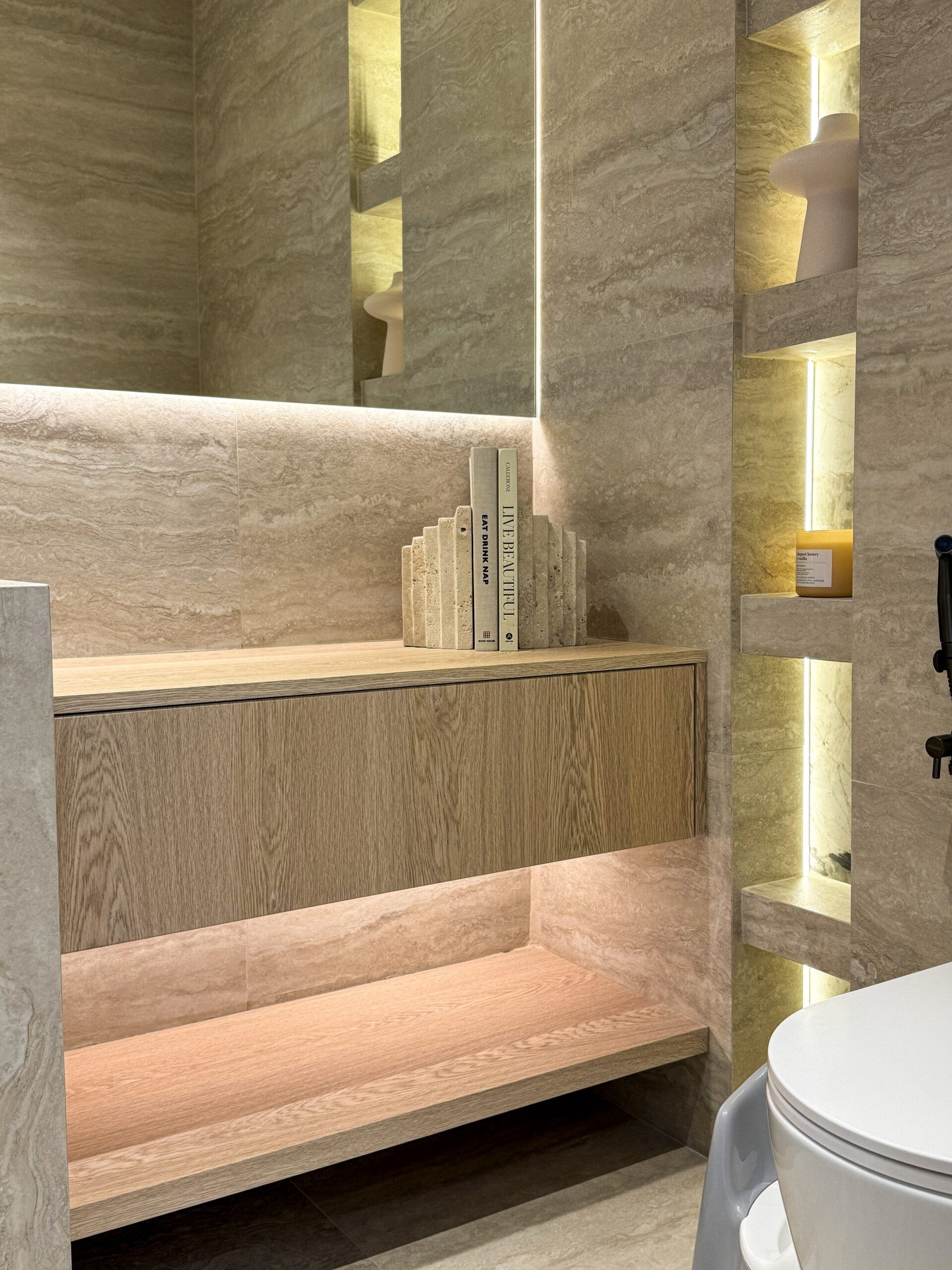 Premium Bathroom Cabinetry | Seamless Oak Veneer & Fluted Wood Accents 7 Premium Bathroom Cabinetry | Seamless Oak Veneer & Fluted Wood Accents - Image 6