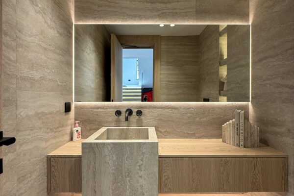 Premium Bathroom Cabinetry | Seamless Oak Veneer & Fluted Wood Accents 11 42