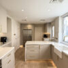 Modern Open Concept Kitchen Design with Wood Warmth