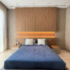 Modern Master Bedroom Suite | Integrated Wood Joinery, Hidden Door & Study Nook