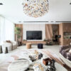 Bespoke TV Wall Unit Inspiration | Fluted Wood Panels & Crystal Chandelier
