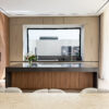 Modern Wood & Quartz Kitchen Design | Built-In Coffee Bar & Hidden Pantry