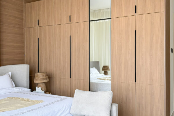 Modern Bedroom Wardrobe & TV Unit Design | Custom Oak Joinery