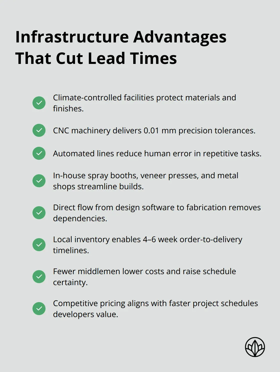 Checklist of UAE factory capabilities that speed delivery without sacrificing quality - export joinery dubai