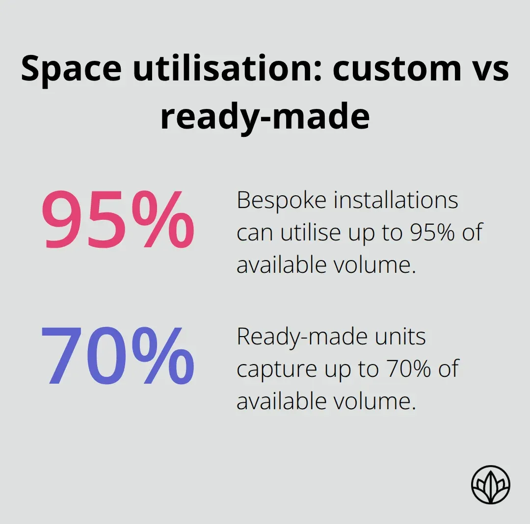 Comparison of space utilisation efficiency between bespoke and ready-made wardrobes in Sharjah. - walk-in wardrobes sharjah price