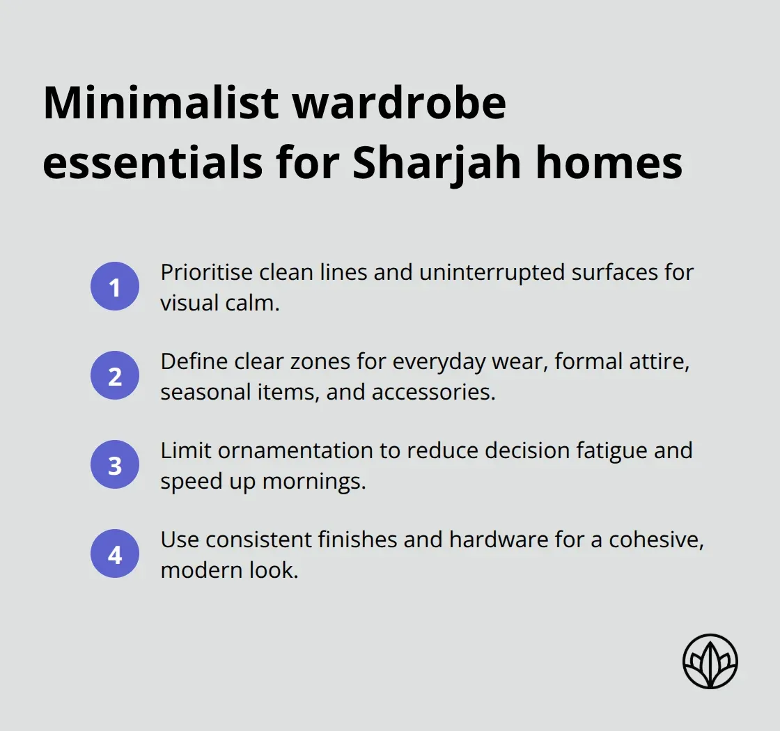 Key minimalist features that streamline daily routines in Sharjah - wardrobes sharjah design